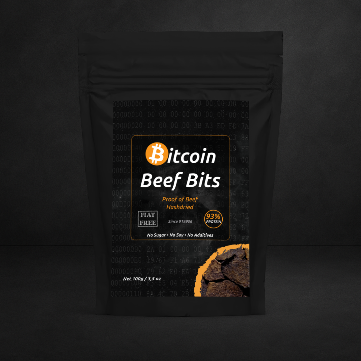 Bitcoin Beef Bit - Snacks de bœuf premium séchés et hachés